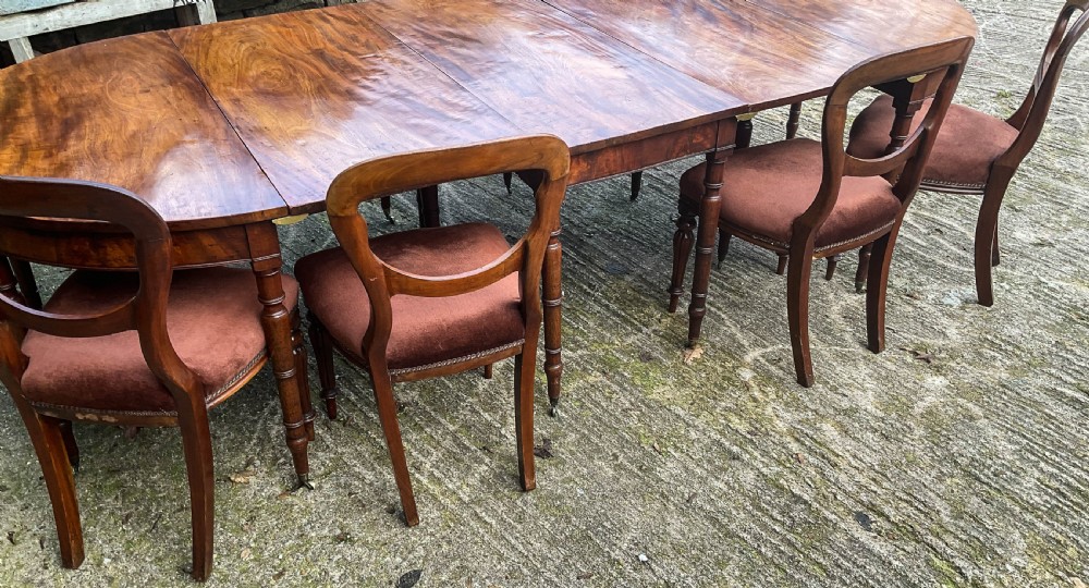 A Georgian D End Dining Table in Mahogany View XVI