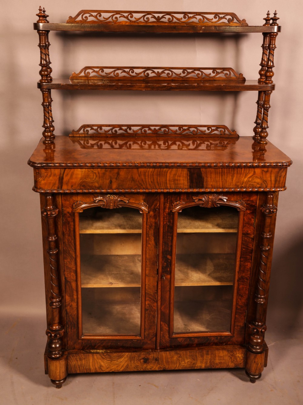 A Victorian Burr Walnut Chiffonier