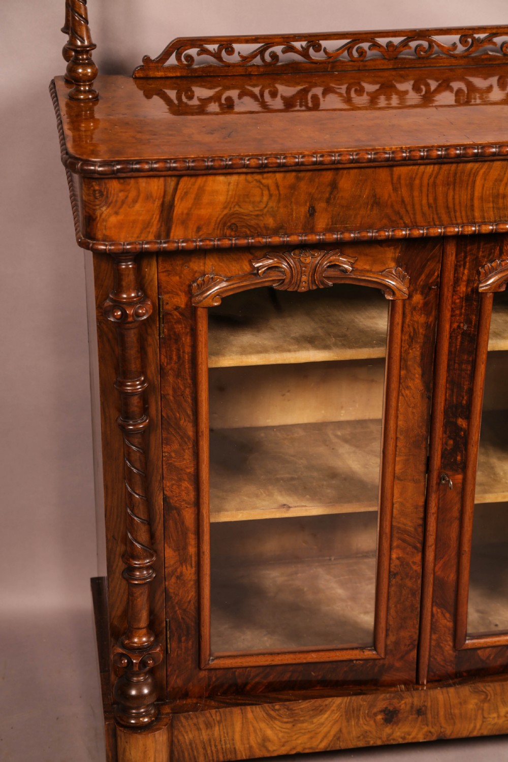 A Victorian Burr Walnut Chiffonier View IV