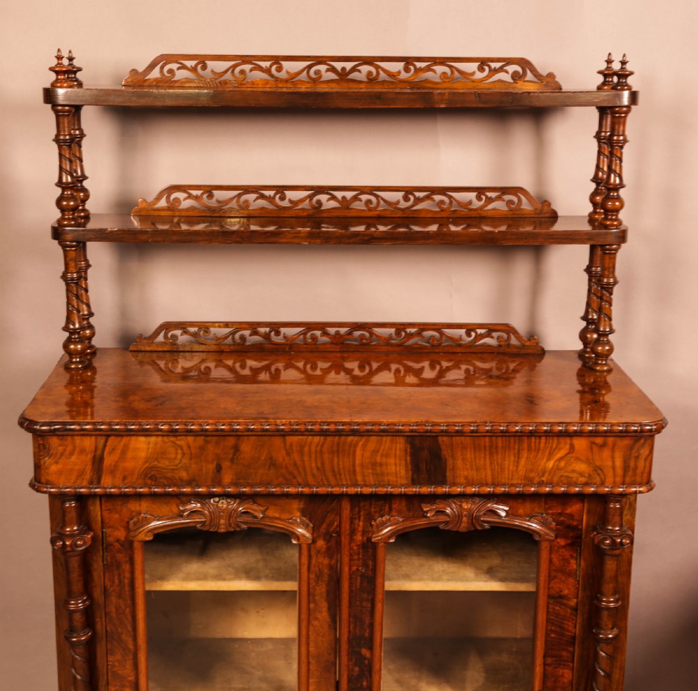 A Victorian Burr Walnut Chiffonier View VII