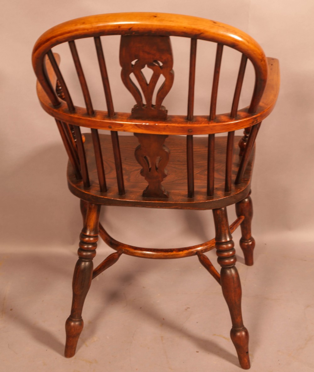 A Pair of Yew Wood LOw Back Windsor Chairs Rockley View IX