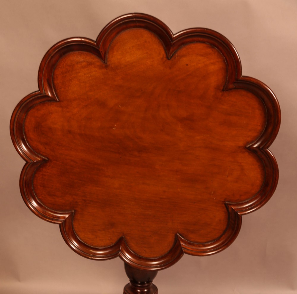 Georgian Tripod Supper Table Mahogany Carved Foot View III