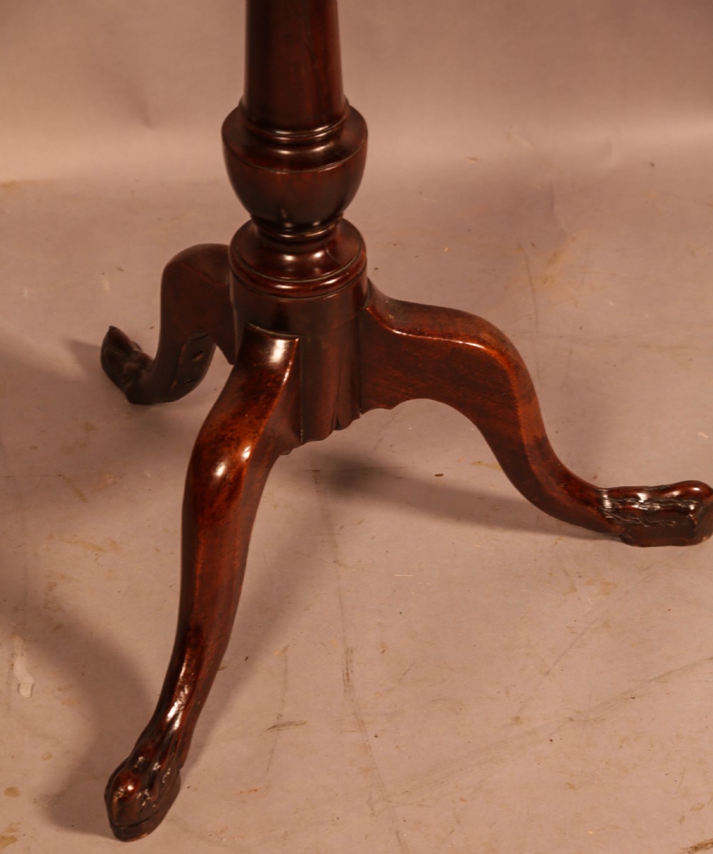 Georgian Tripod Supper Table Mahogany Carved Foot View VI