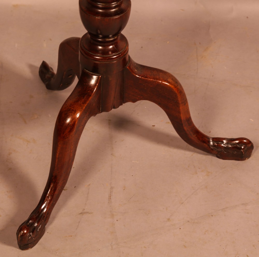 Georgian Tripod Supper Table Mahogany Carved Foot View VII