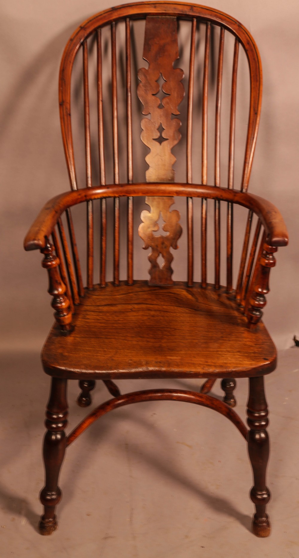 Super Quality Worksop High Back Yew Windsor Allsop c 1840