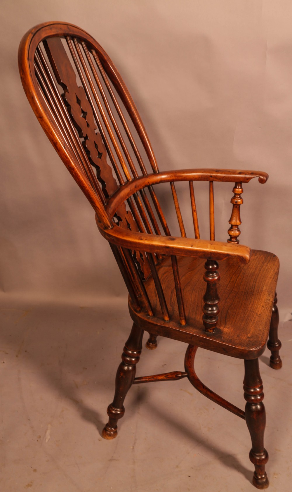 Super Quality Worksop High Back Yew Windsor Allsop c 1840 View II