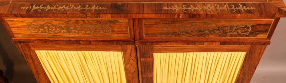 A Regency Rosewood Brass Inlaid Pier Cabinet View VI