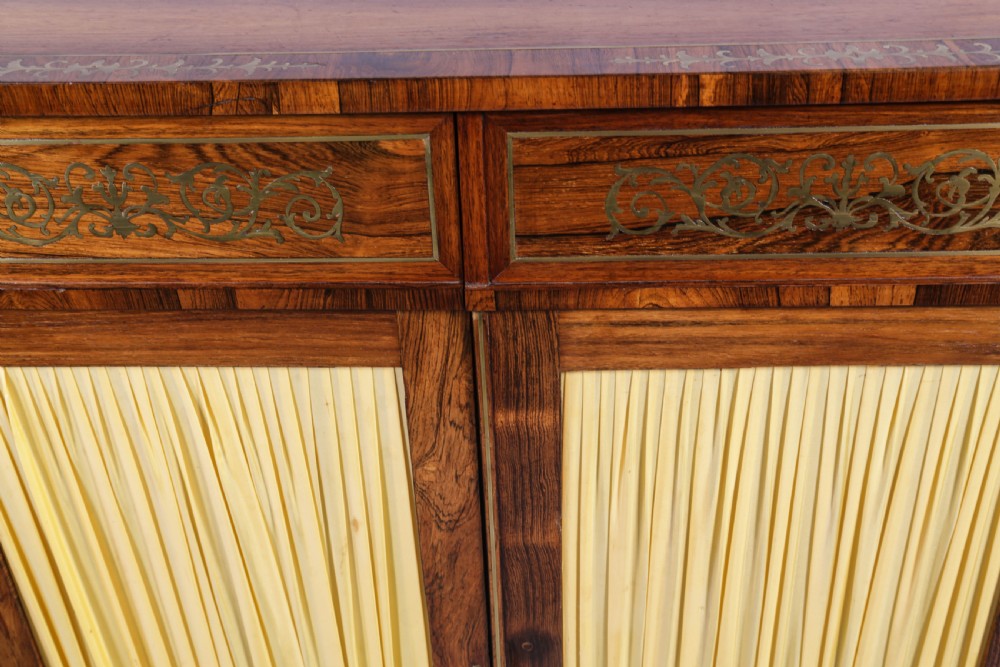 A Regency Rosewood Brass Inlaid Pier Cabinet View VII