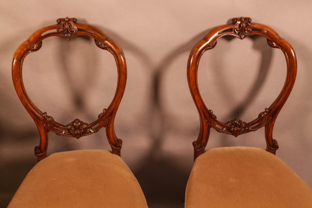 A Good set of 6 Victorian Dining Chairs in Walnut View IV