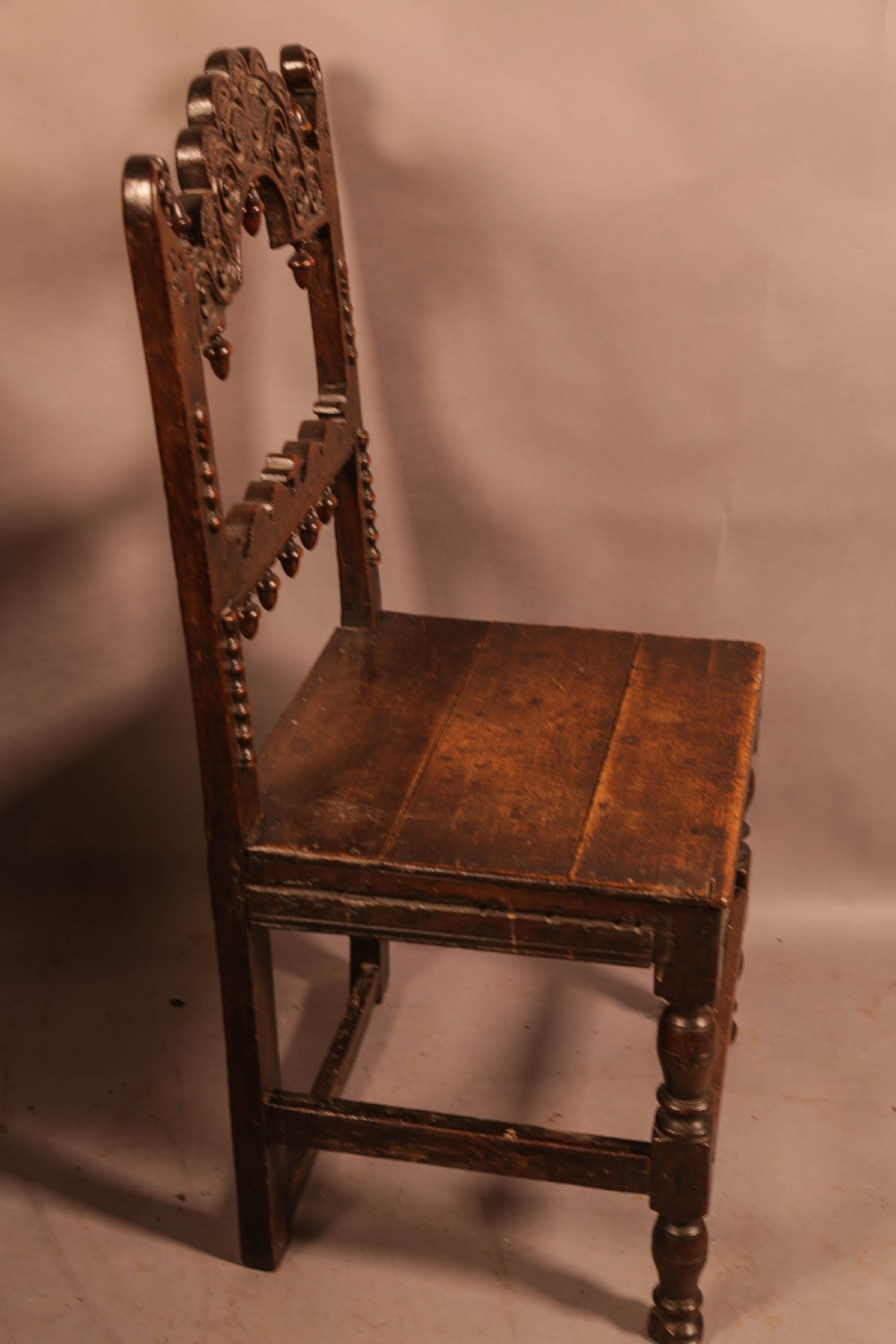 A 17th century Derbyshire Back Stool View VII