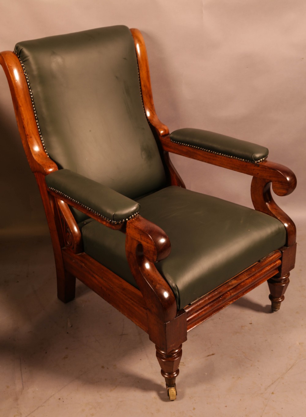 A Super William IV Reclining Library Armchair
