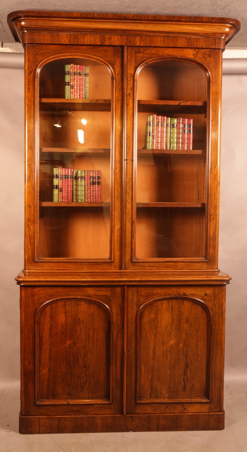 An early Victorian Roswood Library Bookcase  View IV