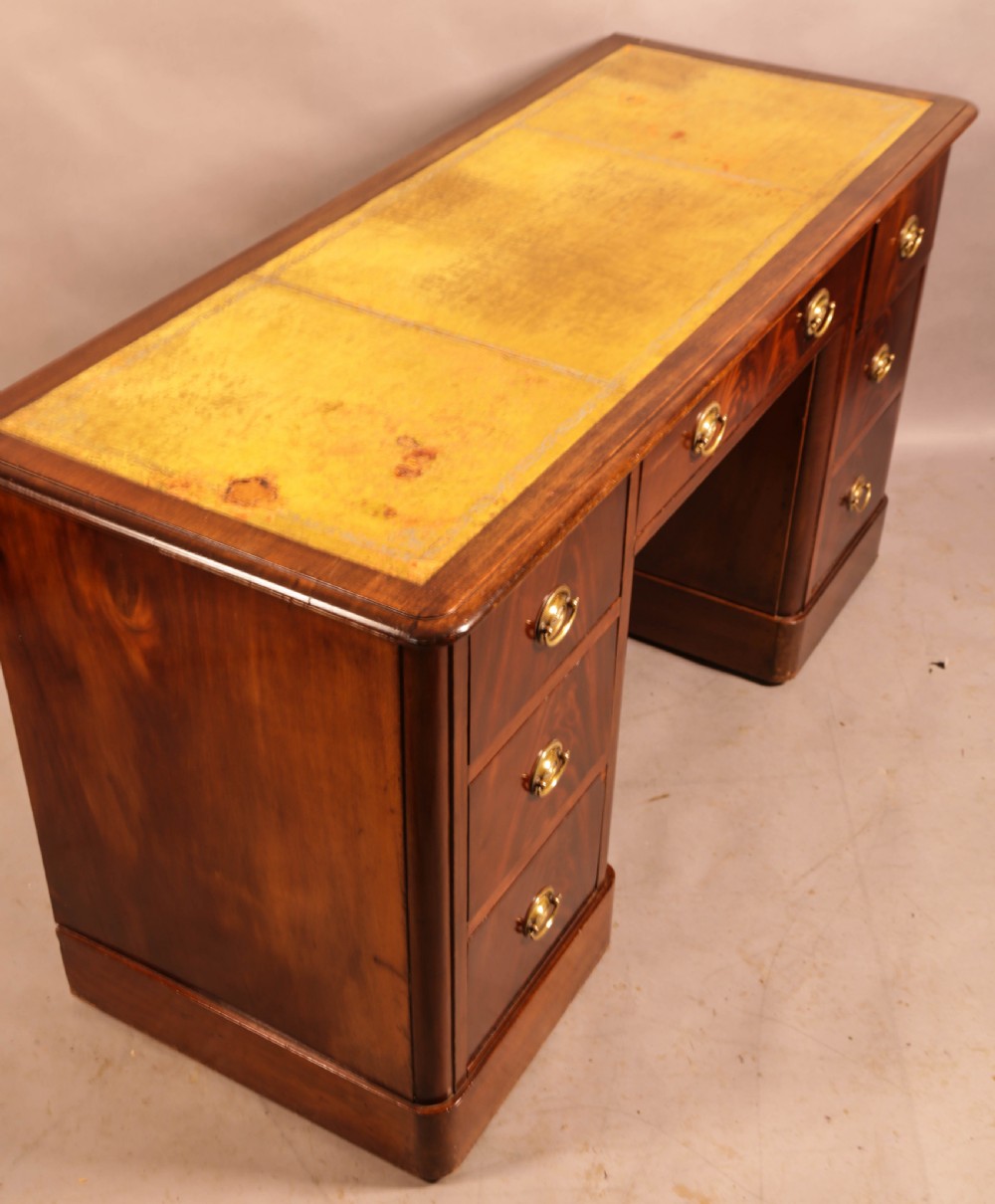 A Victorian Pedestal Desk in Mahogany View III