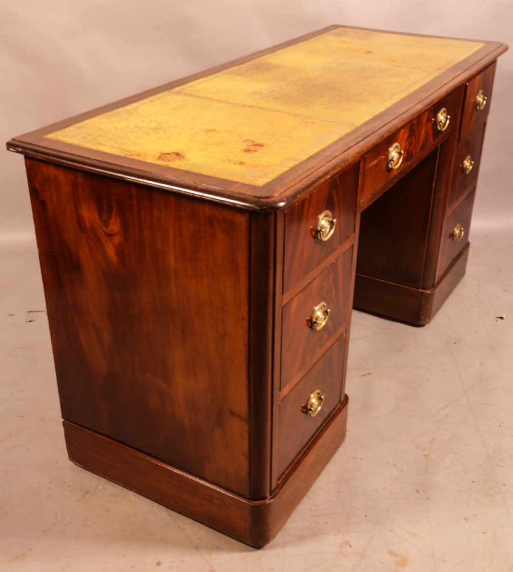 A Victorian Pedestal Desk in Mahogany View IX