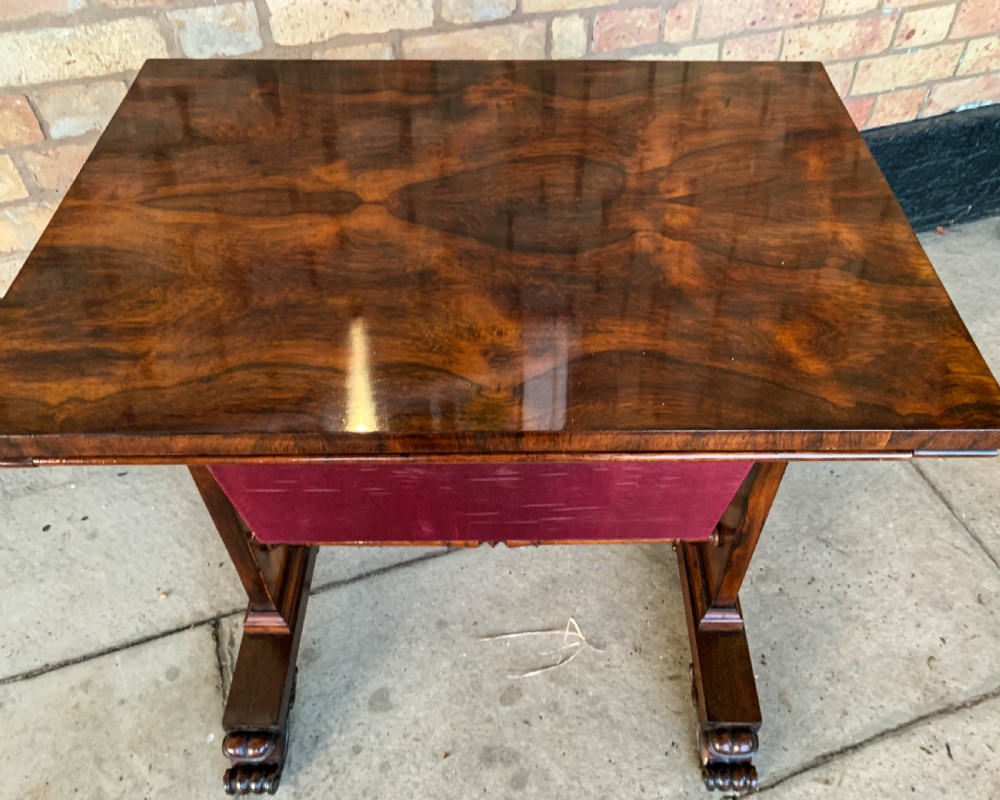 A Rosewood William IV Ladies Sewing Table View III