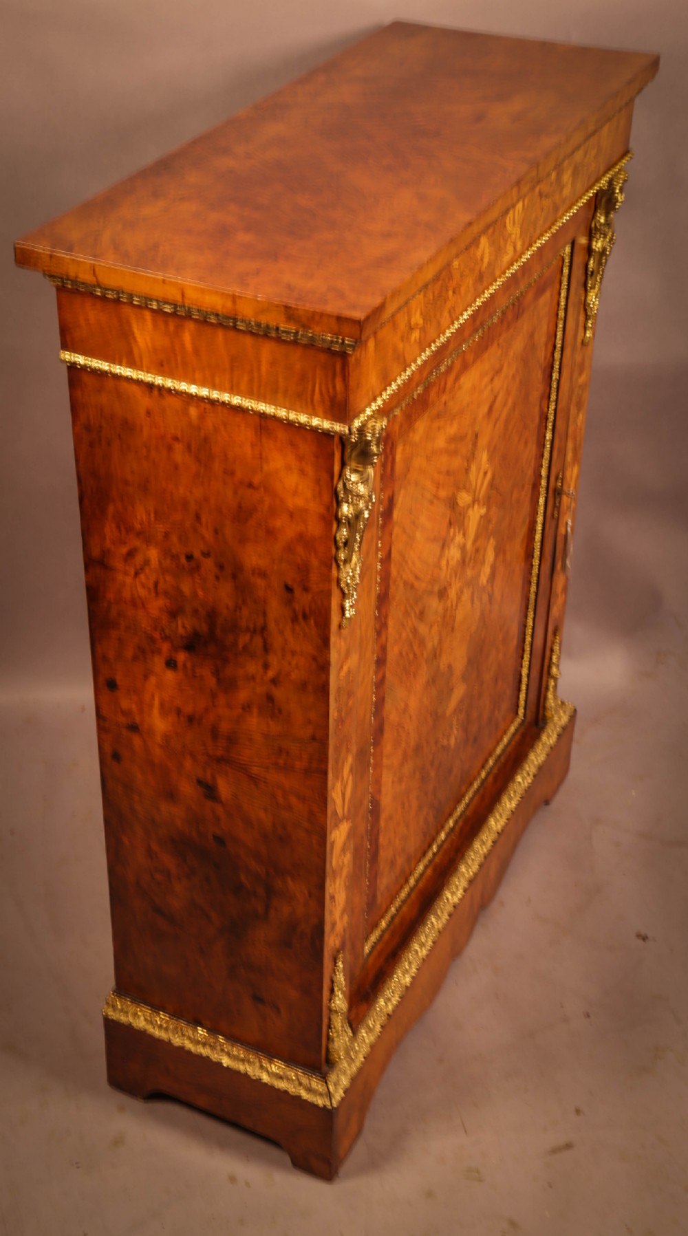 A Super Quality Burr Walnut Pier Cabinet c 1850 View II