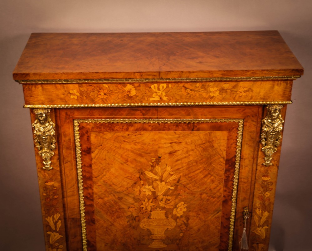 A Super Quality Burr Walnut Pier Cabinet c 1850 View VII