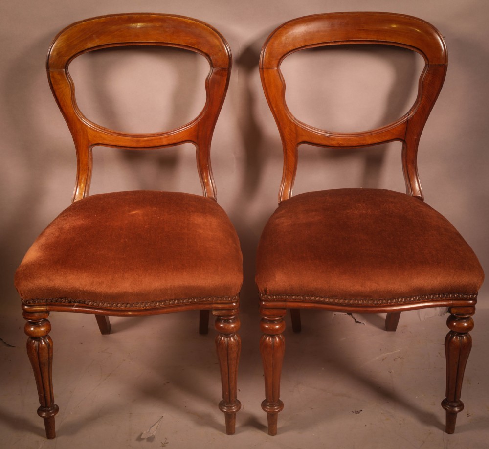 A Rare set of 8 victorian Dining chairs 2 Carvers View IV