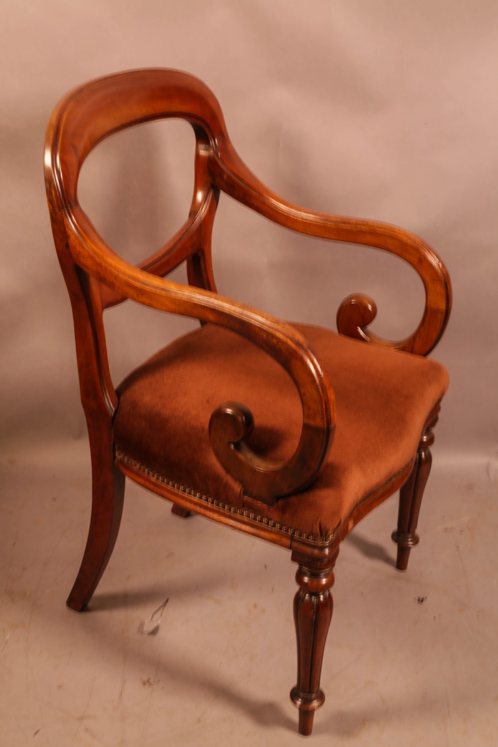 A Rare set of 8 victorian Dining chairs 2 Carvers View XI