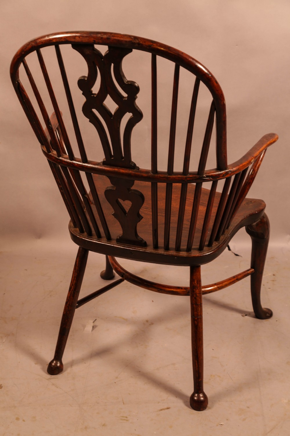 An 18th century Cab Leg Yew Windsor Chair View III