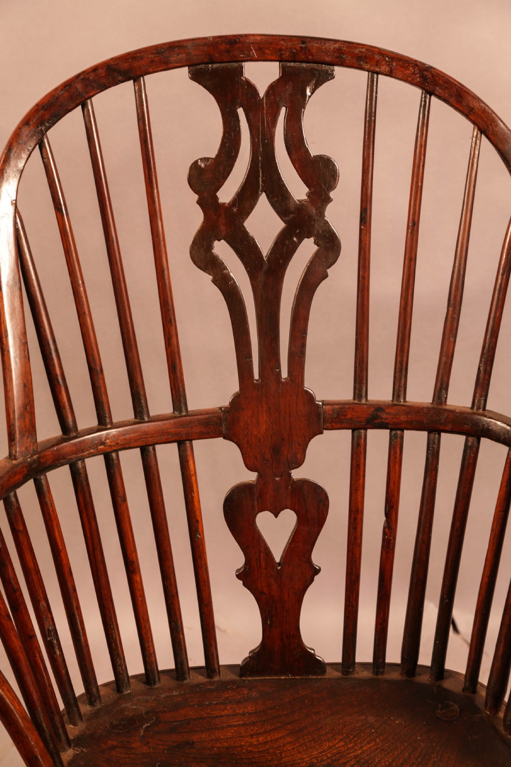 An 18th century Cab Leg Yew Windsor Chair View X