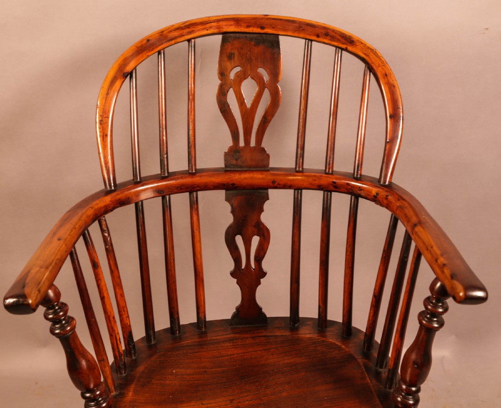 A Yew Wood Low Back Windsor Chair Rockley Maker View IV