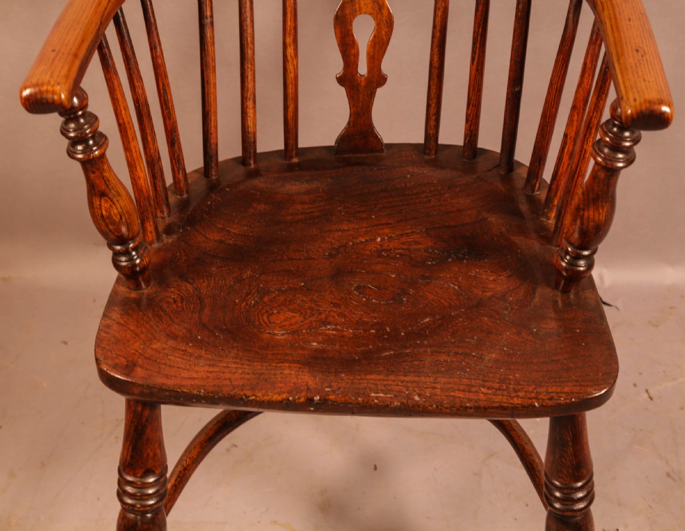 A Harlequin set of 4 Ash and Elm Windsor Chairs View IX