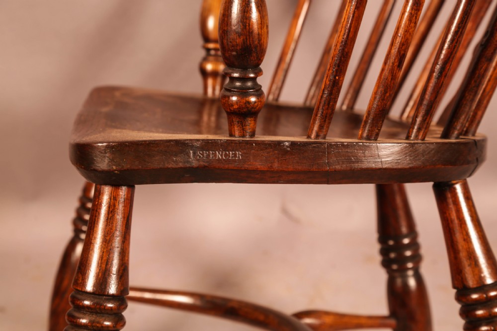 A Harlequin set of 4 Ash and Elm Windsor Chairs View X