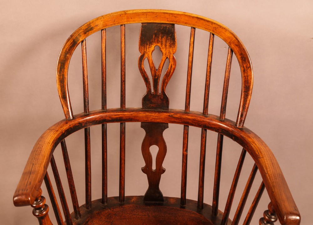 A Harlequin set of 4 Ash and Elm Windsor Chairs View XIII