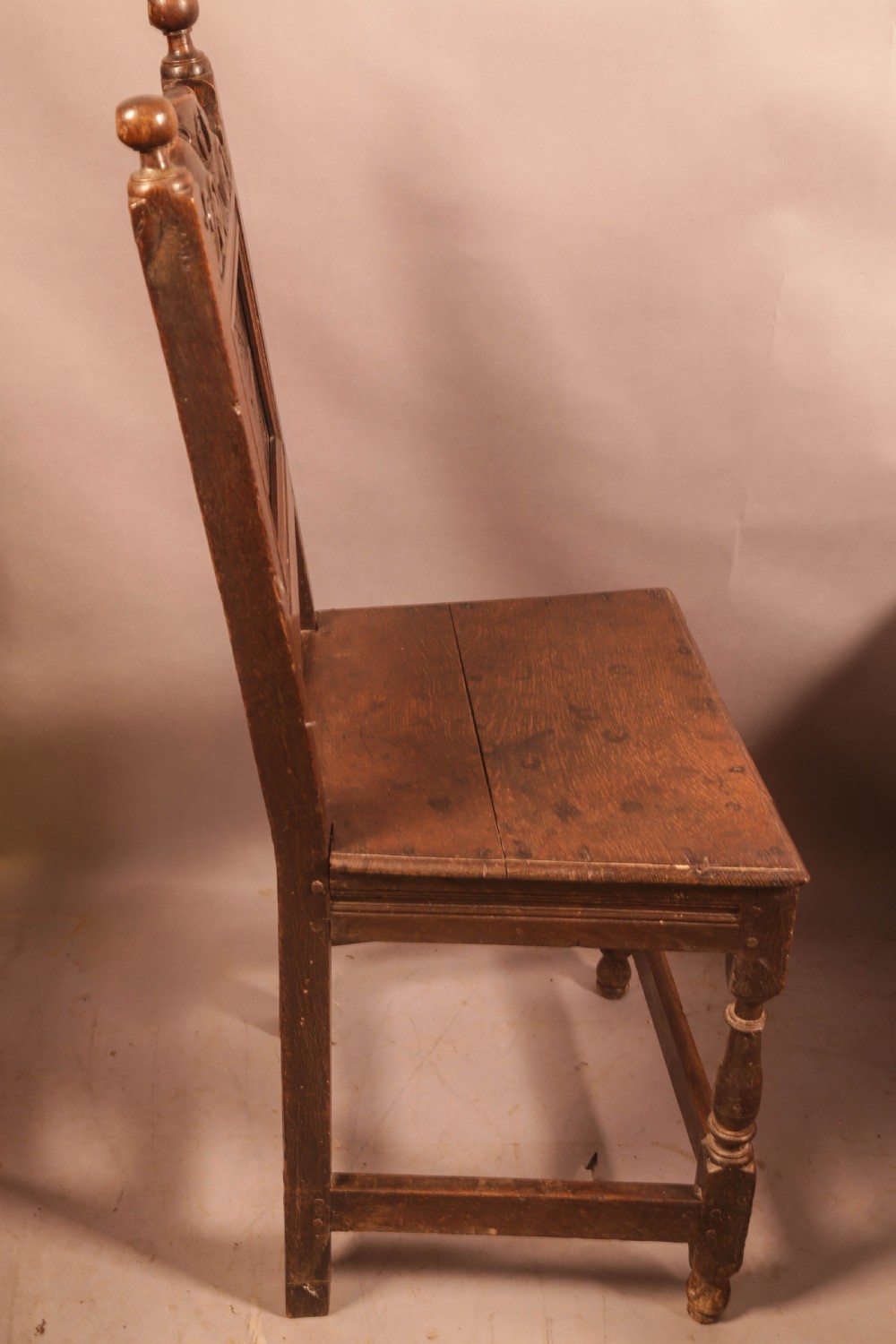 A Good Pair of 17th century Chairs in Oak View X