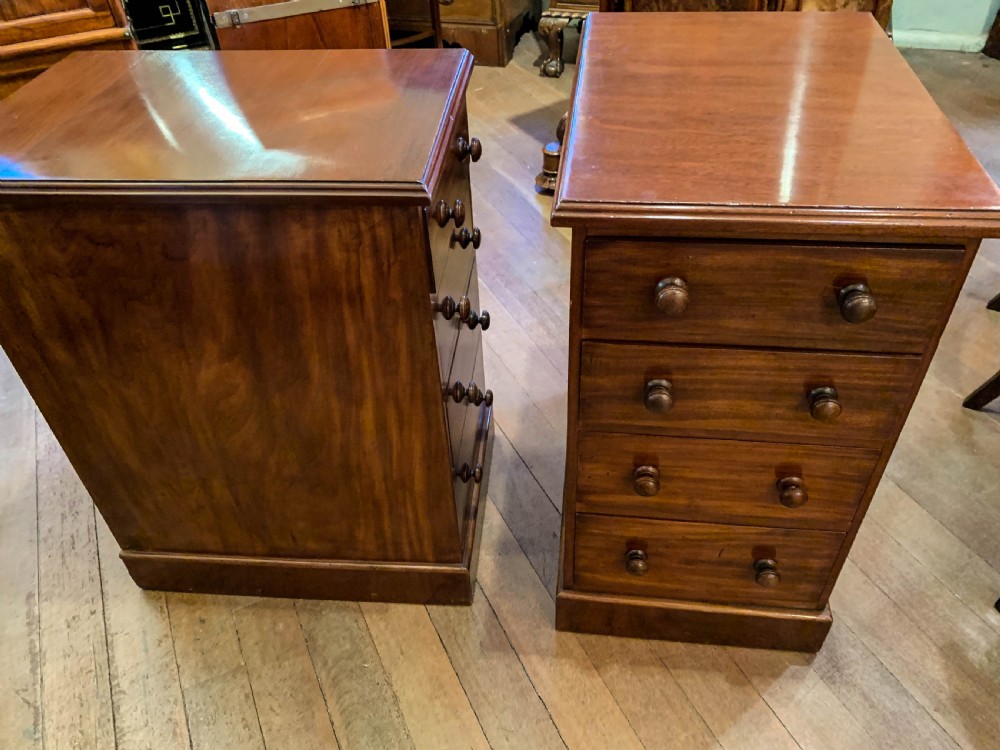 A Pair of Bedside chests Mahogany View II