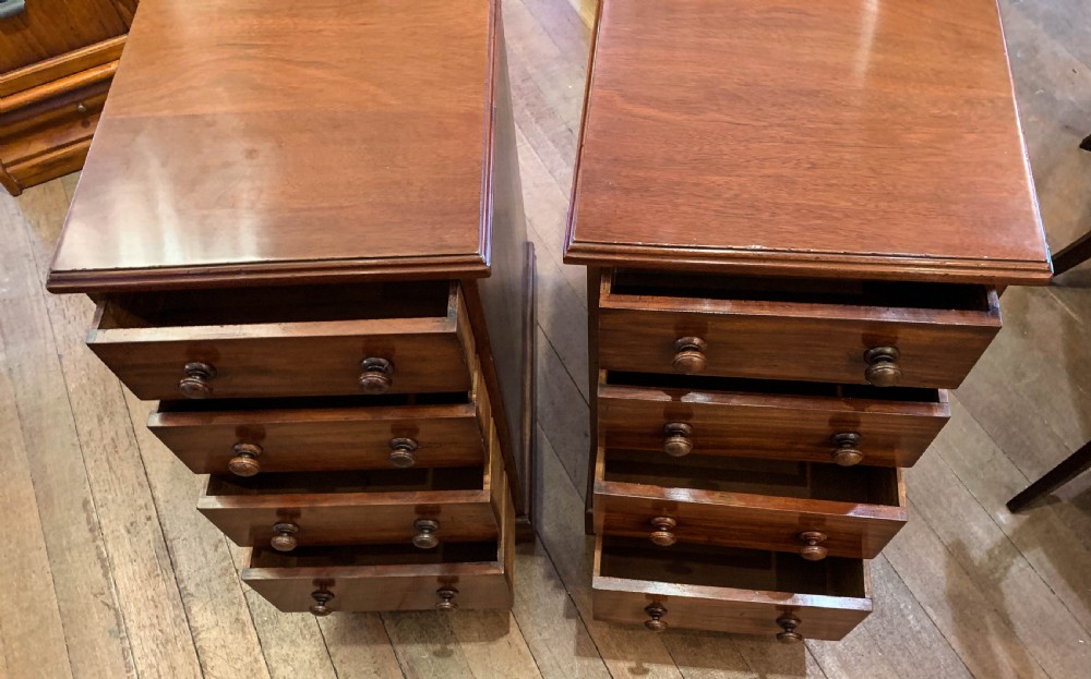 A Pair of Bedside chests Mahogany View III