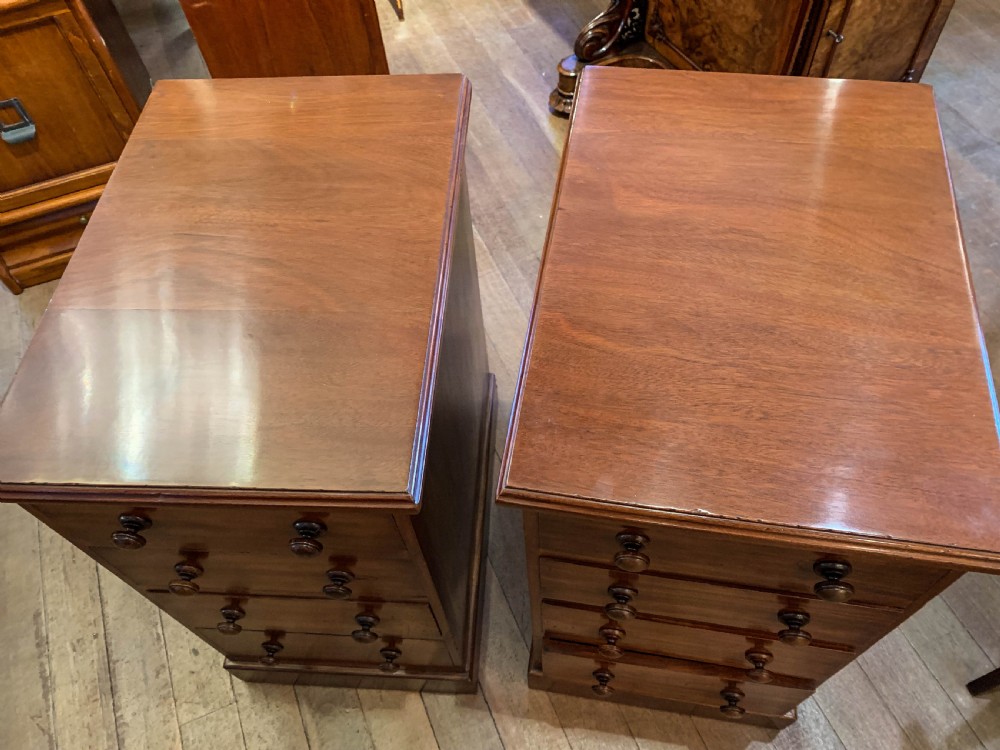 A Pair of Bedside chests Mahogany View IV