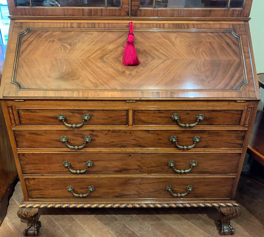 A Super Quality  Writing Desk and Bookcase by Waring and Gillow View II