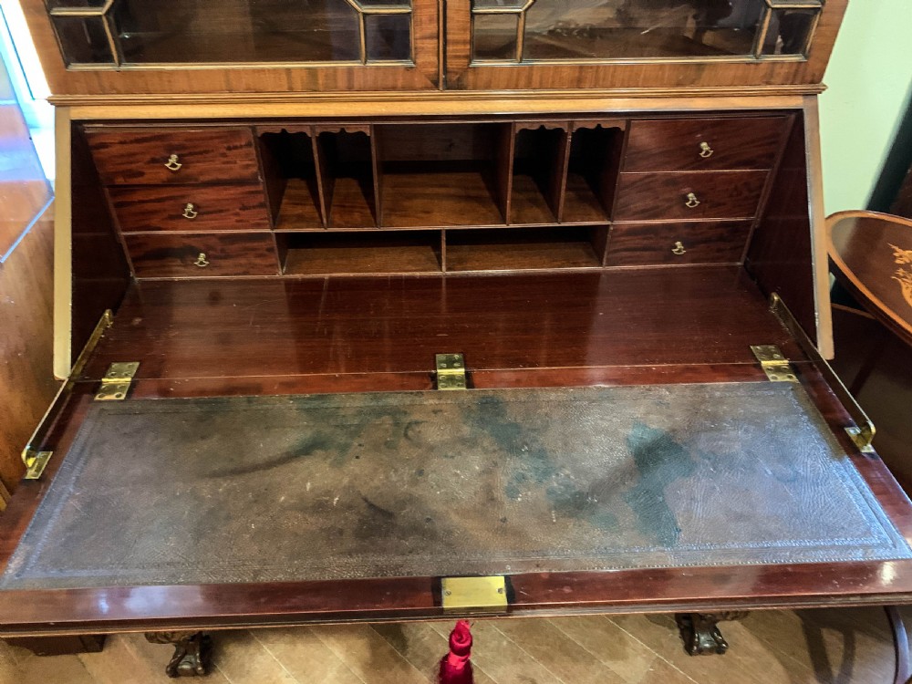 A Super Quality  Writing Desk and Bookcase by Waring and Gillow View III