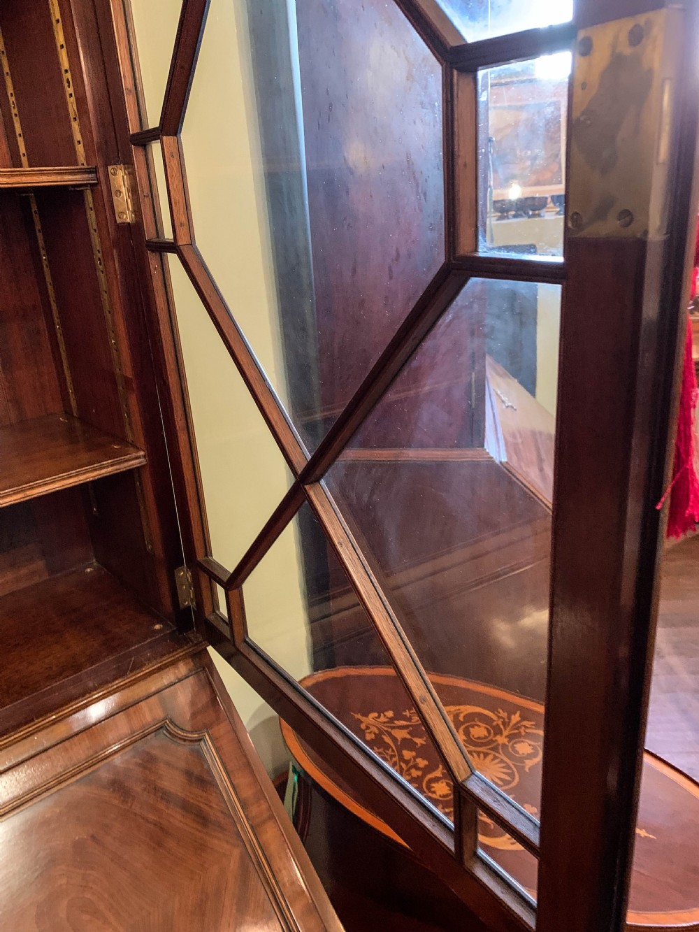 A Super Quality  Writing Desk and Bookcase by Waring and Gillow View X
