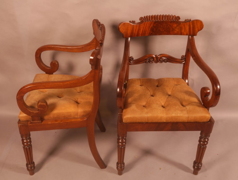 A Good Quality Pair of William IV Carver Chairs View II