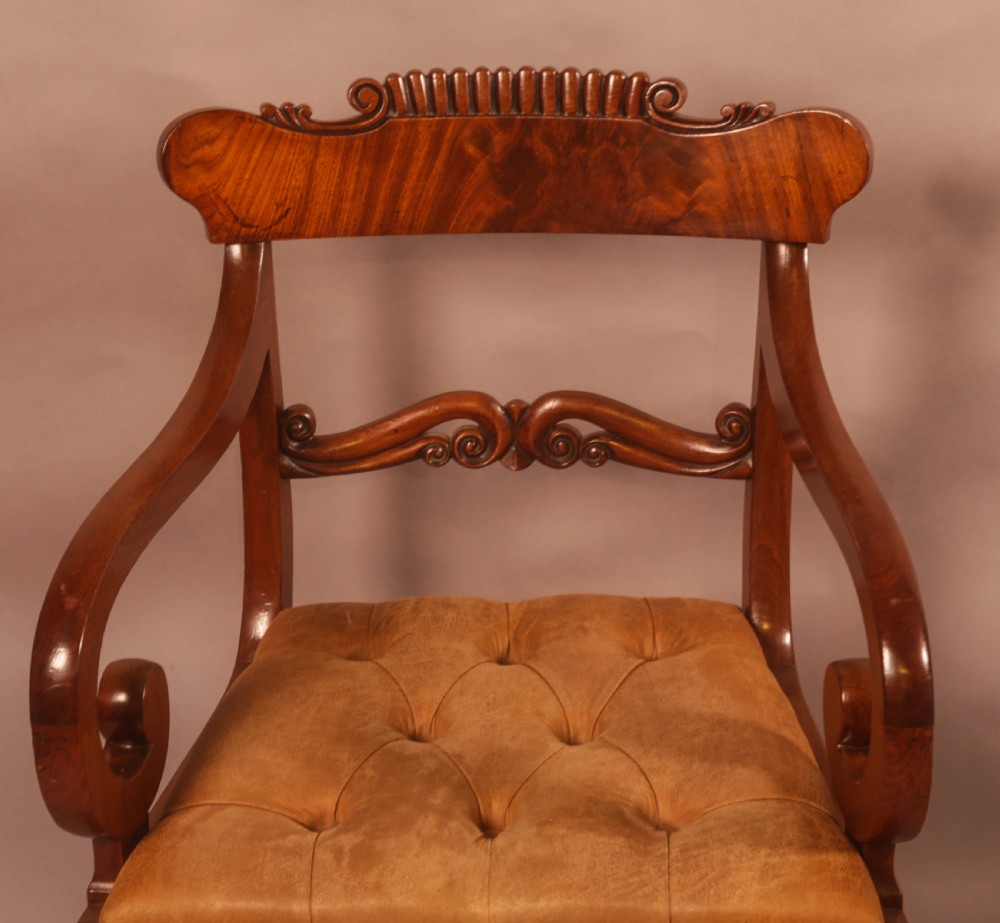 A Good Quality Pair of William IV Carver Chairs View IV
