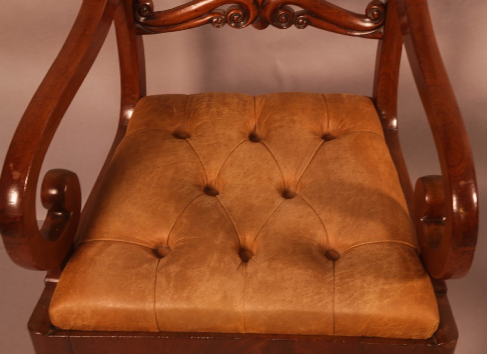 A Good Quality Pair of William IV Carver Chairs View VI