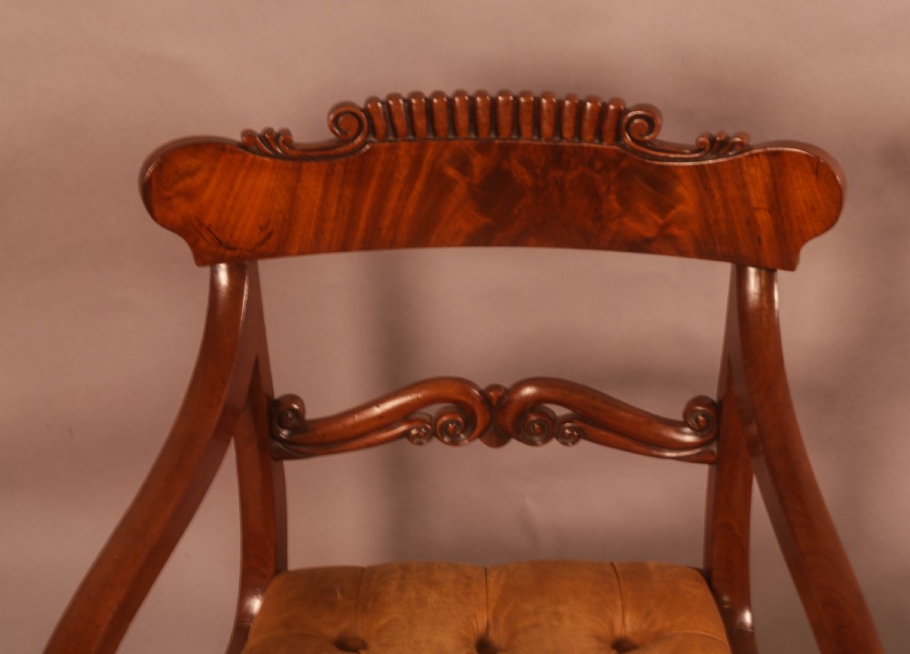 A Good Quality Pair of William IV Carver Chairs View VII