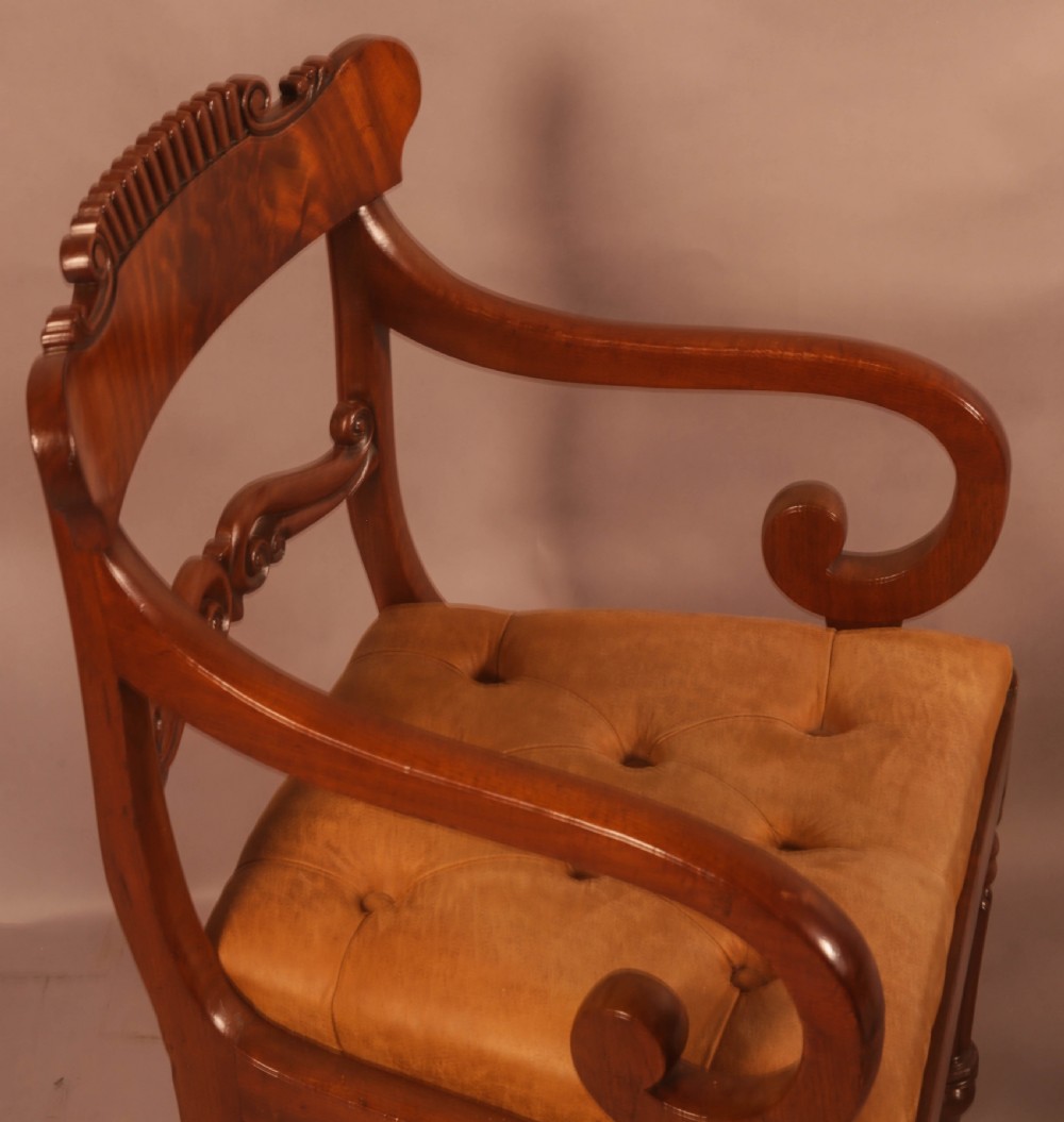 A Good Quality Pair of William IV Carver Chairs View VIII