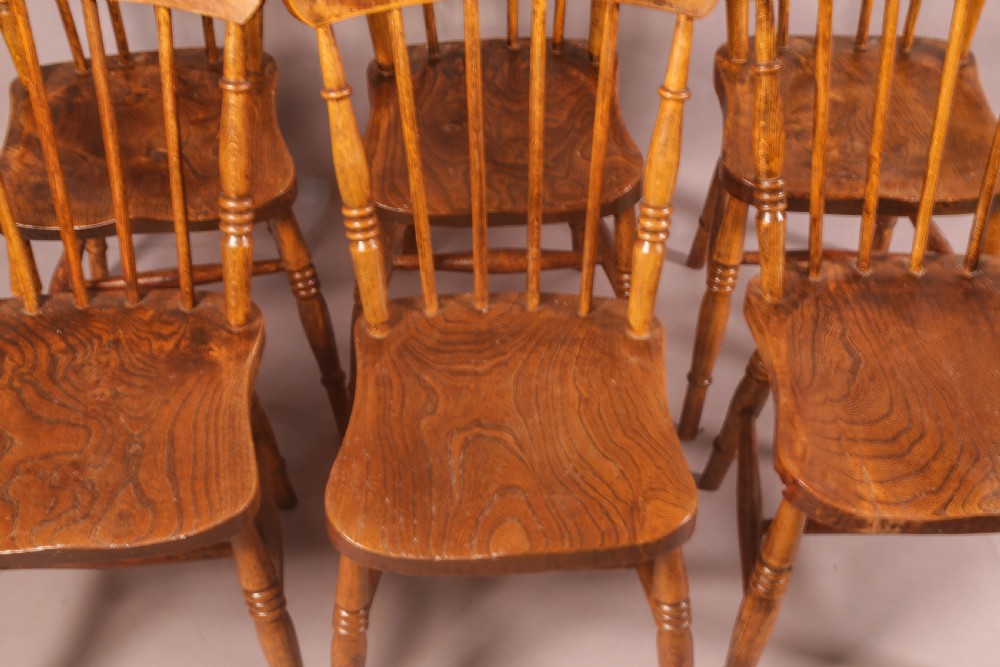 A Set of 6 19th century Kitchen Chairs View III