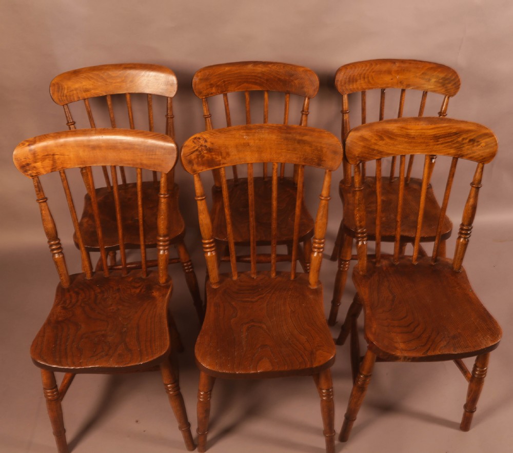 A Set of 6 19th century Kitchen Chairs View IV