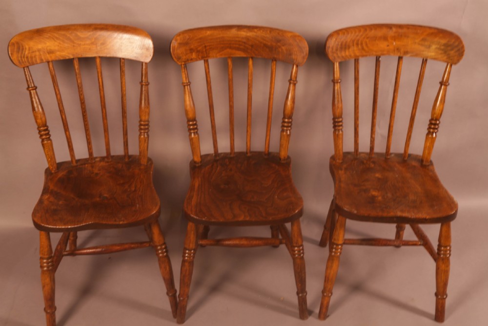 A Set of 6 19th century Kitchen Chairs View V