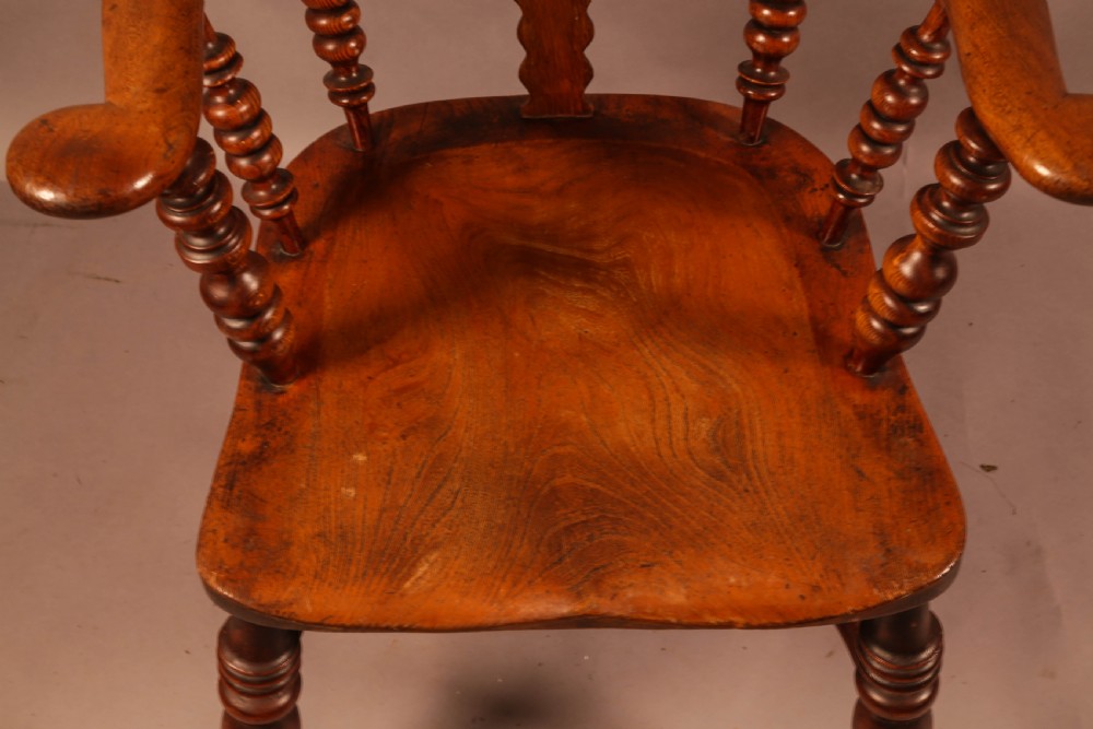 A Good 19th Century Broad Arm Windsor Chair View X