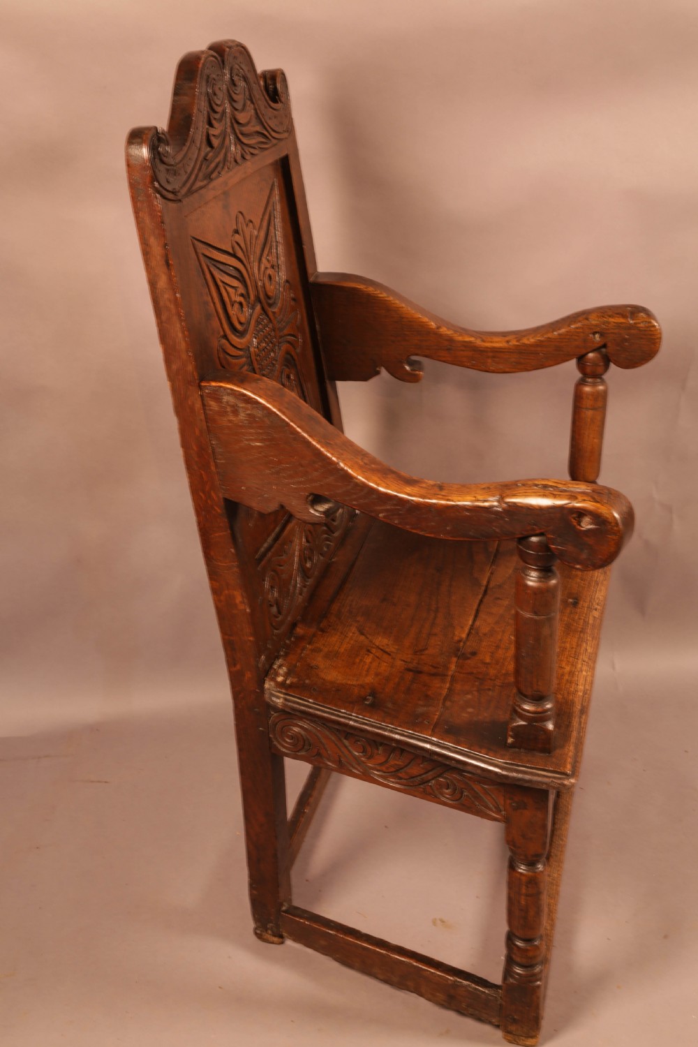 A Good 17th century Wainscot Chair in Oak View II