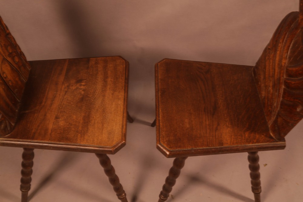 A Pair of Black Forest Lady and Gentleman Hall Chairs View VII