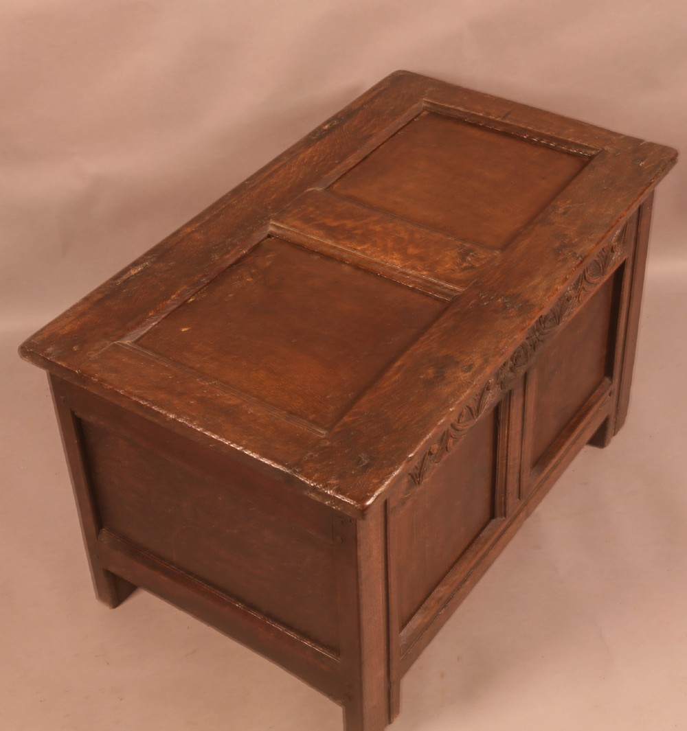 A Rare Tiny Oak Coffer circa 1670 View II