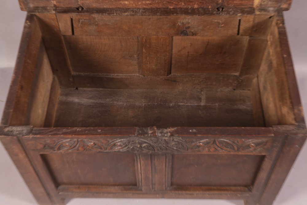 A Rare Tiny Oak Coffer circa 1670 View V