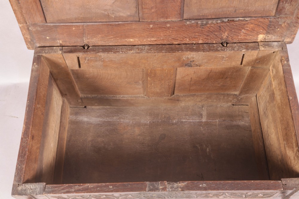 A Rare Tiny Oak Coffer circa 1670 View VI